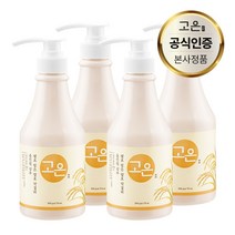 탈모완화 탄력있는 모발 고은 쌀로 빚은 발효 막걸리 올인원 샴푸 앤 트리트먼트 500g, 4개