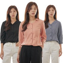 헬렌카렌 여름 카라넥 여성 스판 블라우스 3종 세트