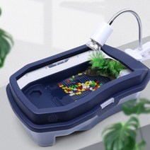 반수생 수생 거북이 분리형 어항 수족관 세트 간단한 수조 청소, 레드