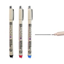[조한스토어] 사쿠라 피그마 마이크론 다양한 선굵기의 펜 브러쉬 드로잉, 1개, MICRON 08_0.5mm_파랑