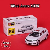 조카선물 어린이날선물 다이캐스트 Bburago 1/64 미니 차량용 모델 BB34 푸조 RCZ 스케일 미니어처 아트 차량 복제 컬렉션 장난감, [20] BB66 Acura MDX