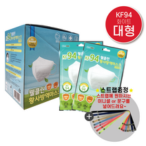 KF94 웰클린 새부리형 황사방역마스크 화이트/대형/50매 + 스트랩증정, 화이트 대형 50매