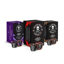 DEATH WISH COFFEE - 1인용 커피 - 엑스트라 킥 오브 카페인 - 미디엄 다크 에스프레소 각 10개 - 믹스 로스트 버라이어티 팩