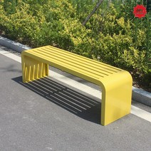 야외용 공원 벤치 의자 흰색 파란색 조경 옥외용벤치 카페 손님 대기석 쇼파, 220X40X45옐로우