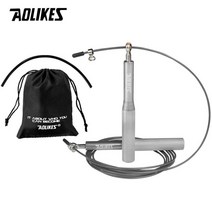 AOLIKES-크로스 핏 점프 로프 조절 가능 트레이닝 알루미늄 줄넘기 피트니스 스피드 스킵 복싱 MMA, [02] Black
