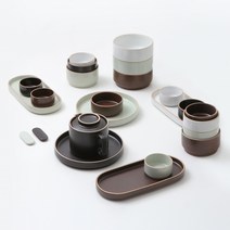 에라토 10 편안한 쓰임 옳음 4인 26P 한식기 신혼그릇세트, 블랙+화이트
