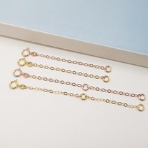 14K 골드필드 목걸이 팔찌 발찌 연장체인 보조체인 연장줄, S-5cm, 로즈골드