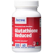 Jarrow Formulas 글루타티온 감소 500 mg - 제약 등급 세포 내 항산화제 건강 보조 식품 비타민 C E의 재생 강화 120회 제공량(포장은 다를 수 있음), 60 카운트(1팩)