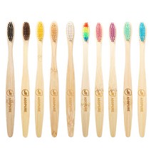 애드퓨어 어린이용 개별포장 대나무 칫솔 랜덤발송, 10개, 1개입