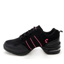 감성스터프 여성 스포츠 재즈 라인 댄스화, 37(235), 블랙핑크