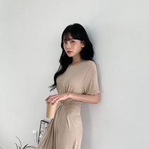 핏앤제이 ㅡ 바스포 스웨이드원피스