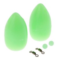2pcs Bombarda (플로팅) 잉어 거친 송어 농어 바다 미끼 낚시 태클 구슬 및 롤링 회전 2.8cm 3.2g, 녹색, 플라스틱