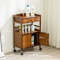 트롤리젤리 틈새선반 3단트롤리 트롤리 이케아트롤리 행거 원목트롤리 이동식트롤리 드레싱카트 4단트롤리 이동식선반, 0x0x0cm, 도어 다색 가드레일 서랍 카트, 공식 표준 분배