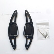 패들 시프트 핸들튜닝 액세서리 알루미늄 합금 스티어링 휠 패들 시프트 아우디 RS4 RS5 RS6 RS7 2019 202, 03 Black
