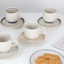 카네수즈 빈티지 노블 찻잔 커피잔 소서받침대 세트 265cc (4color), 1세트, 스카이 그레이