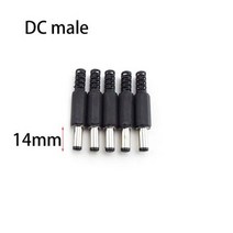 DC 암 수 전원 공급 장치 플러그 커넥터 5.5mm x 2.1mm 5.5x2.5mm 잭 소켓 어댑터 와이어 5525 5521, 14mm DC male_5pcs | 5.5x2.1mm