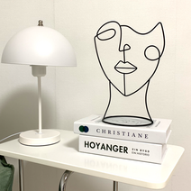 스틸오브제 철제 와이어 얼굴 인테리어 소품