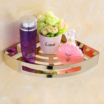[624CONTAINER]델라 욕실코너선반(크롬 화이트 블랙 골드 로즈골드)포장훼손 반품불가, 니켈