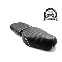 슈퍼커브2인시트 슈퍼커브1.5시트 슈퍼커브리어시트 슈퍼커브텐덤시트 슈퍼커브탠덤시트, 앞좌석 쿠션, 흰색 있는 검은색 캐터필라 시트 쿠션, 1개