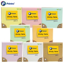 프린텍 파스텔 스티키노트 7676 포스트잇 접착노트 패드, 5.주황, 개
