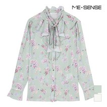 [미센스_SS] [미센스] 플라워 패턴 프릴 블라우스_MA93BLM104D