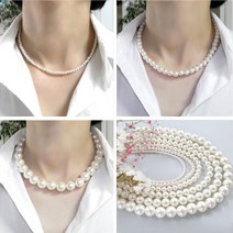 보네어 기본 진주목걸이 4mm~14mm사이즈 다양/ 국내산진주