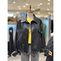 GGPX New. 루즈핏 밑단 스트링 페이크레더 자켓 GNZ1LI662F