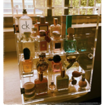 4단 대형 투명 향수정리함 진열대 랙 디스플레이 상자, 3단