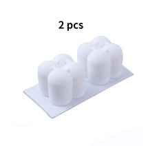 수제 캔들 양초 실리콘 몰드 금형 석고방향제 비누 만들기 비 스틱 버블 큐브 3D 아로마 테라피 석고 손으로 만든 베이킹 초콜릿 디저트 케이크 도구, [02] 2pcs Cube