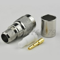 Rf 전기 RP-TNC 동축 케이블 rg8 rg214 lmr400 용 수 (암 핀) 크림프 반전 극성 커넥터, 한개옵션0