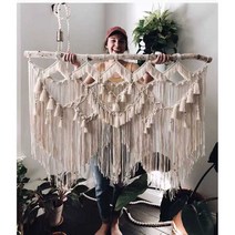 마크라메 태피스트리 커튼 드림캐처 가을 인테리어 발리, 1.가로 90x높이 120cm가지100cm
