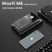 WooYi M6 포켓 미니 PC 초박형 컴퓨터 윈도우 11 펜티엄 N6000 8G 16G DDR4 Nvme SSD C타입 25G LAN WIFI6 BT 52, [01] N6000 CPU 8GB RAM, [02] UK, No SSD
