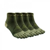 오니지 스포츠 러닝 발가락 양말 2팩 남녀공용 마라톤, Dark Green, 7-10