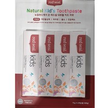 레드씰 어린이 유아 키즈 치약 75g x 4개