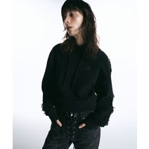 INSILENCE WOMEN 리버스 테슬 후디 BLACK Reverse Tassel Hoodie