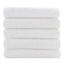 송월타월 호텔용 무지 수건 120g, 흰색, 5장