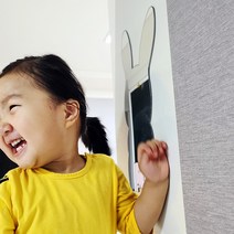 귀여운 아크릴 거울 욕실 붙이는 안전거울 KC인증 유아 아기 어린이 안깨지는거울 토끼 동물병풍, 4.감성 팬더