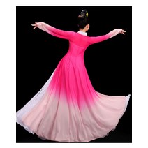 한국무용 커트 쉬폰 풀치마 빅사이즈 레이어드 워십복 입시 투톤 민속