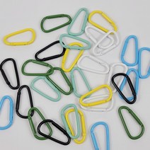 컬러 카라비너 키링 부자재 6COLOR, 화이트