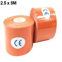 5M 탄성 테이프 롤 Physio 근육 긴장 부상 관리 붕대 지원 도구 접착 붕대 스포츠 안전 액세서리, 주황색