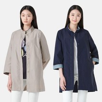 여성 하이넥 A라인 모던 코트 LCCAM335_[2컬러]