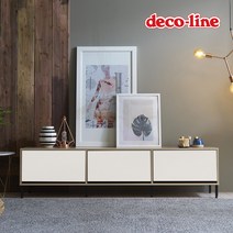 데코라인 코넬 피카 1500 투톤 거실장 B형 DKN053C, 네이비:BW형