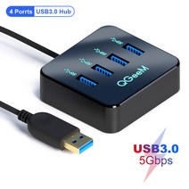 QGEEM USB 허브 3.0 어댑터 USB 분배기 XIAOMI 노트북 MACBOOK PRO 2015 IMAC 4 포트 USB 3.0 허브 PC 컴퓨터 액세서리, 1개, 러시아, 4 Ports USB HUB