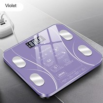 인바디체중계 체지방 몸무게측정기 가정용디지털 USB 충전 스마트 전자 스마트 폰 앱 블루투스 호환 지방, 03 Violet