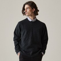 모두스비벤디 남성 램스울 라운드 니트 차콜 MMSCKR01CH