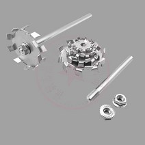 실험실 304 스테인레스 스틸 교반 막대 톱니 형 교반기 분산 디스크 원형 플레이트 분산 프로펠러 교반 블, 04 60mm disk (no rod)