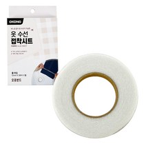 오공 옷 수선 접착시트 12mmx38M 1롤 의류 셔츠 원단 구멍 보수 길이 수선 롤 테이프, 단품
