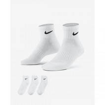 [K235567][나이키공식] 나이키 NIKE 에브리데이 쿠션 트레이닝 앵클 삭스 스포츠 양말(3켤레) SX7667_100EG_235567 온라인 정품 판매점 국내직송, M (240-270)