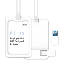 레빗 IU1 사원증 USB3.0 메모리 카드홀더 화이트, 32GB