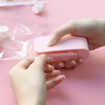 휴대용 다용도 간편 비닐 접착기 과자 밀봉 실링기 OW+8539EA, 핑크